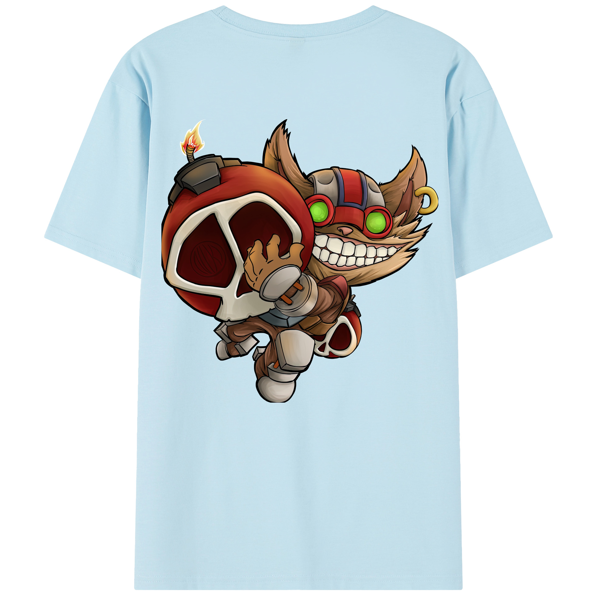 リーグ・オブ・レジェンド League of Legends LOL 綿100％半袖Tシャツ（背面プリント）